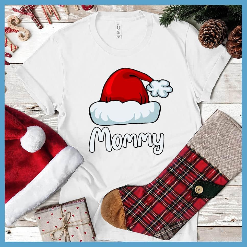 Mommy's Santa Hat Matching Family Christmas Colored T-Shirt - Brooke & Belle