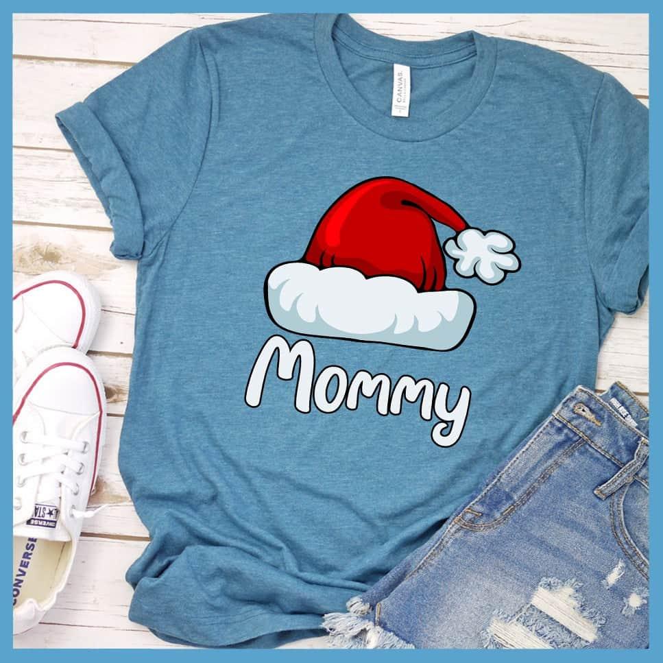 Mommy's Santa Hat Matching Family Christmas Colored T-Shirt - Brooke & Belle