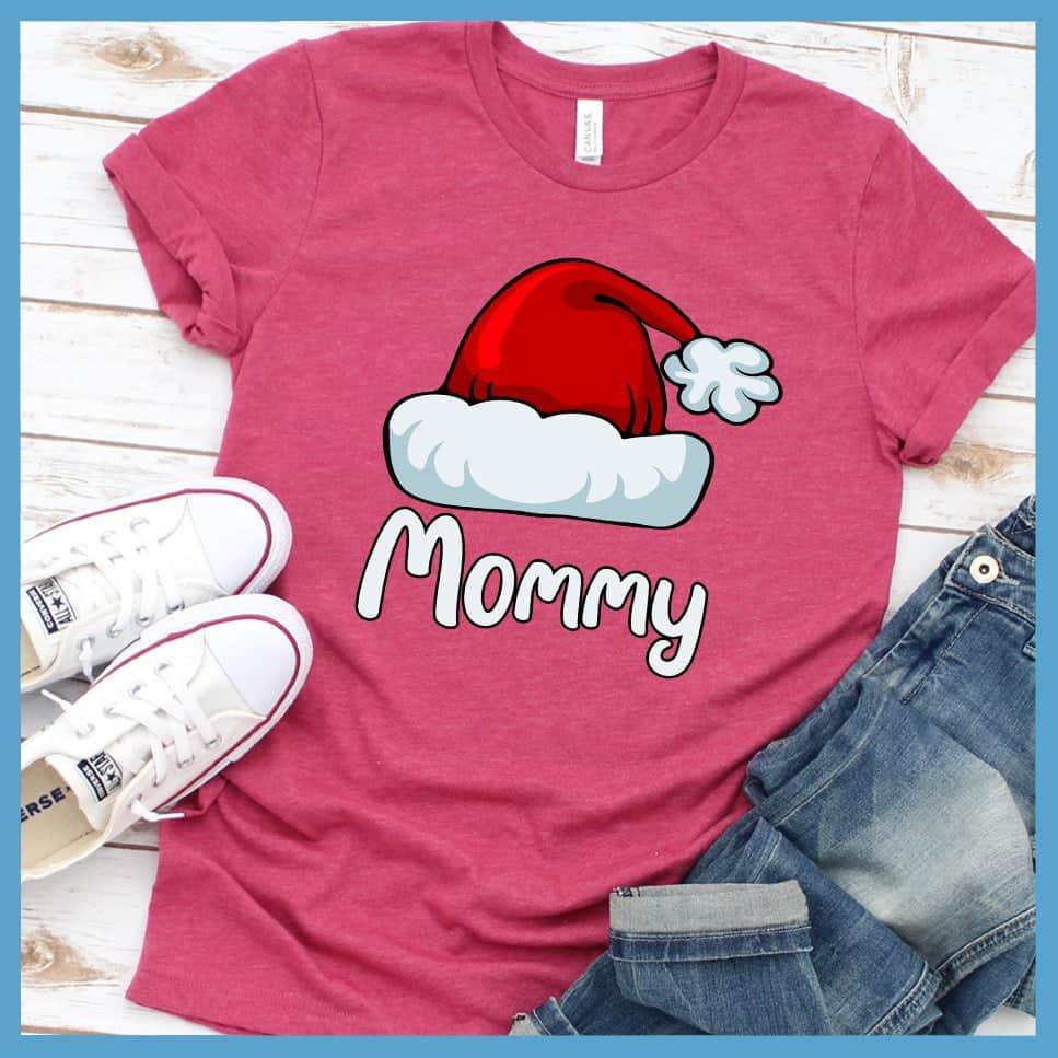 Mommy's Santa Hat Matching Family Christmas Colored T-Shirt - Brooke & Belle