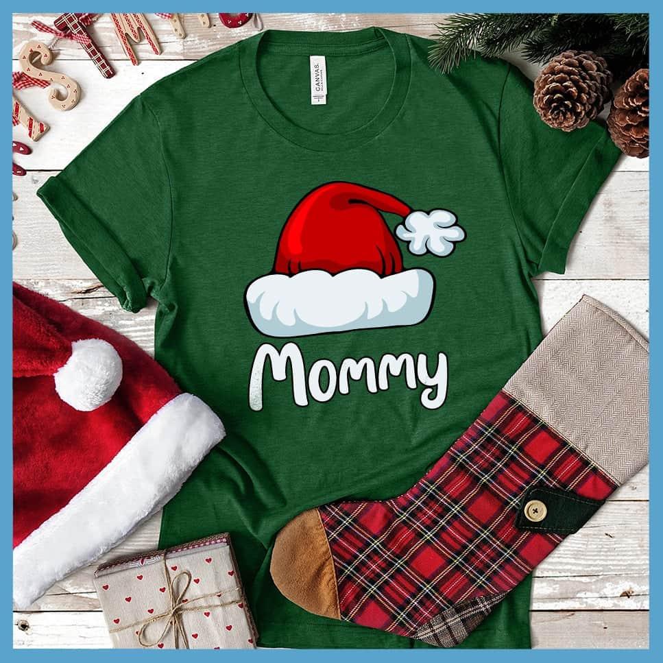 Mommy's Santa Hat Matching Family Christmas Colored T-Shirt - Brooke & Belle