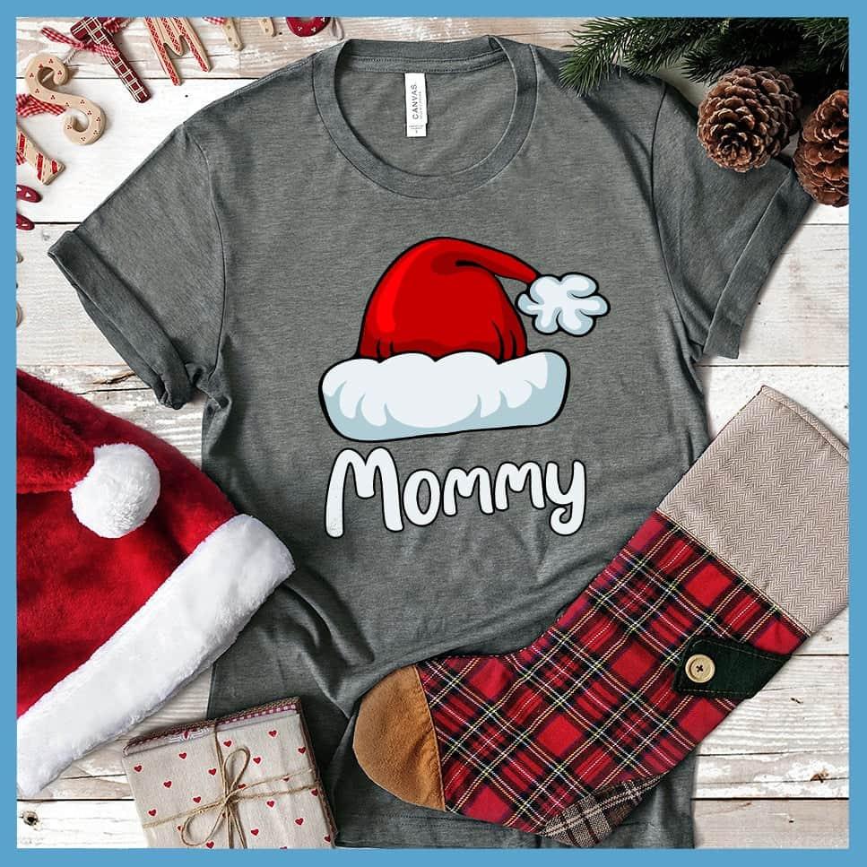 Mommy's Santa Hat Matching Family Christmas Colored T-Shirt - Brooke & Belle