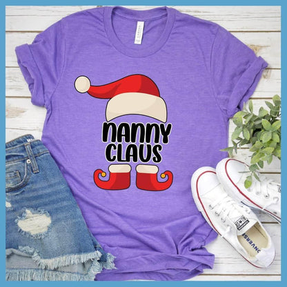 Nanny Claus Santa Family Colored Print T-Shirt
