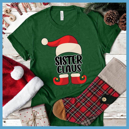 Sister Claus Santa Family Colored Print T-Shirt