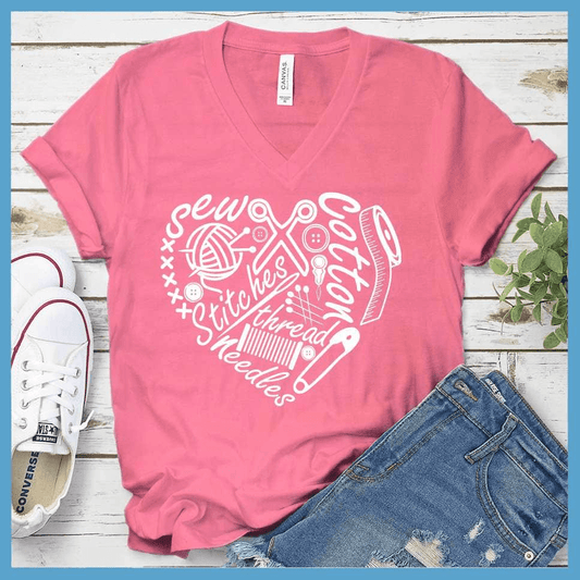 Sewing Heart V-neck - Brooke & Belle