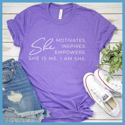 She Motivates Inspires Empowers T-Shirt