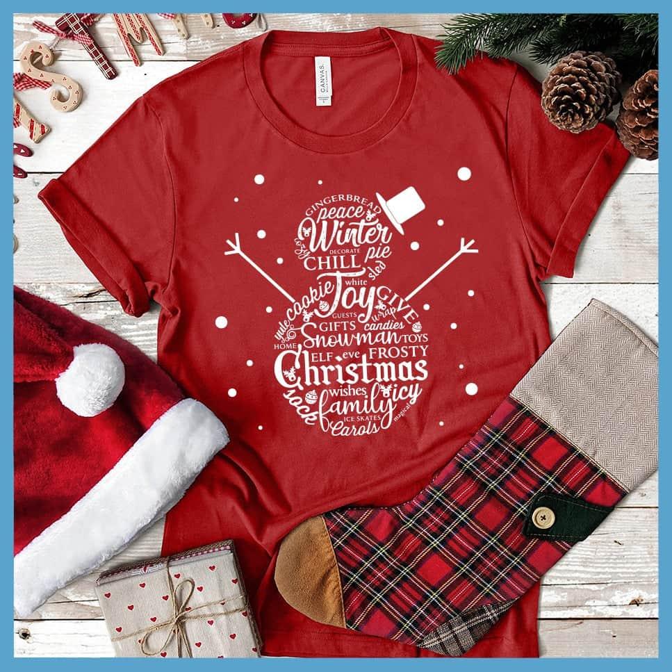 Snowman Christmas Collage T-Shirt - Brooke & Belle