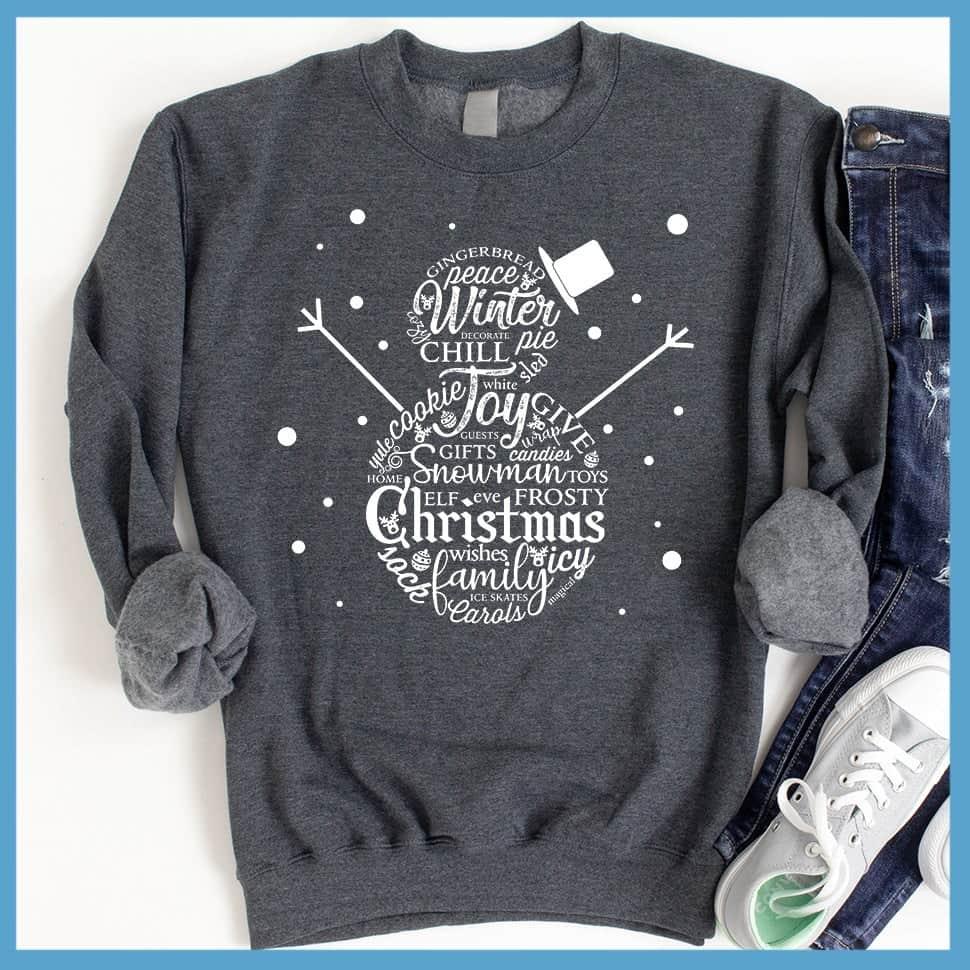 Snowman Christmas Collage Sweatshirt - Brooke & Belle