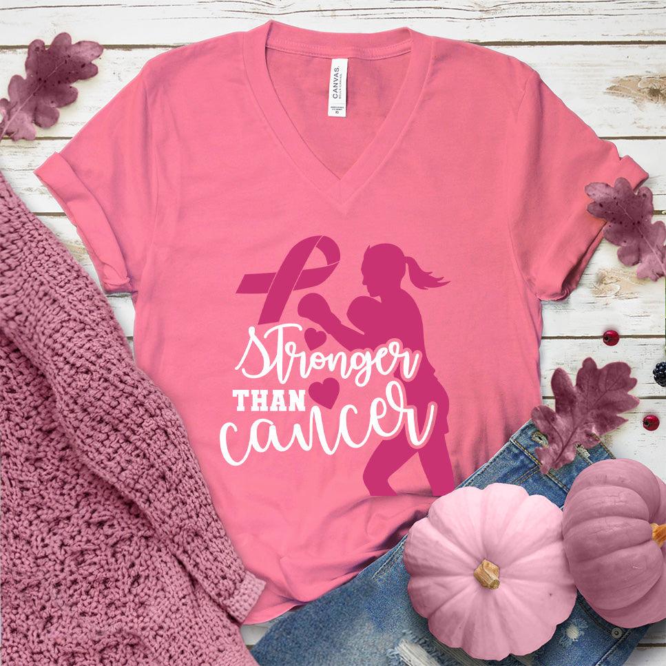 Stronger Than Cancer Colored Edition Version 3 V-Neck - Brooke & Belle