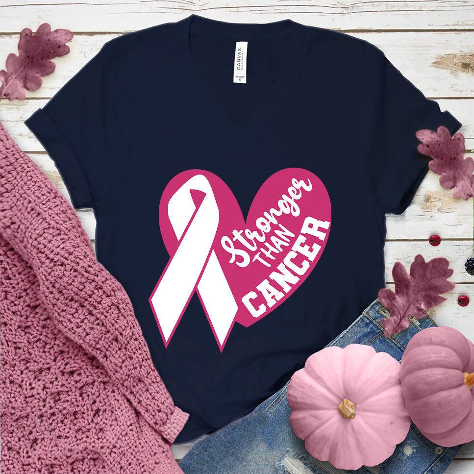Stronger Than Cancer Colored Edition Version 5 V-Neck - Brooke & Belle