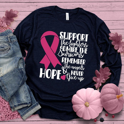 Support The Fighters Admire The Survivors Colored Edition Long Sleeves - Brooke & Belle