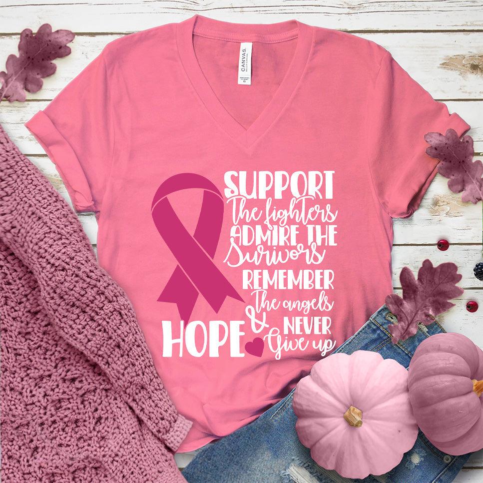 Support The Fighters Admire The Survivors Colored Edition V-Neck - Brooke & Belle