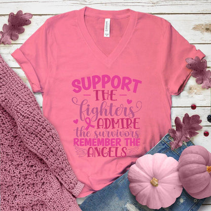 Support The Fighters Admire The Survivors Version 2 Colored Edition V-Neck - Brooke & Belle