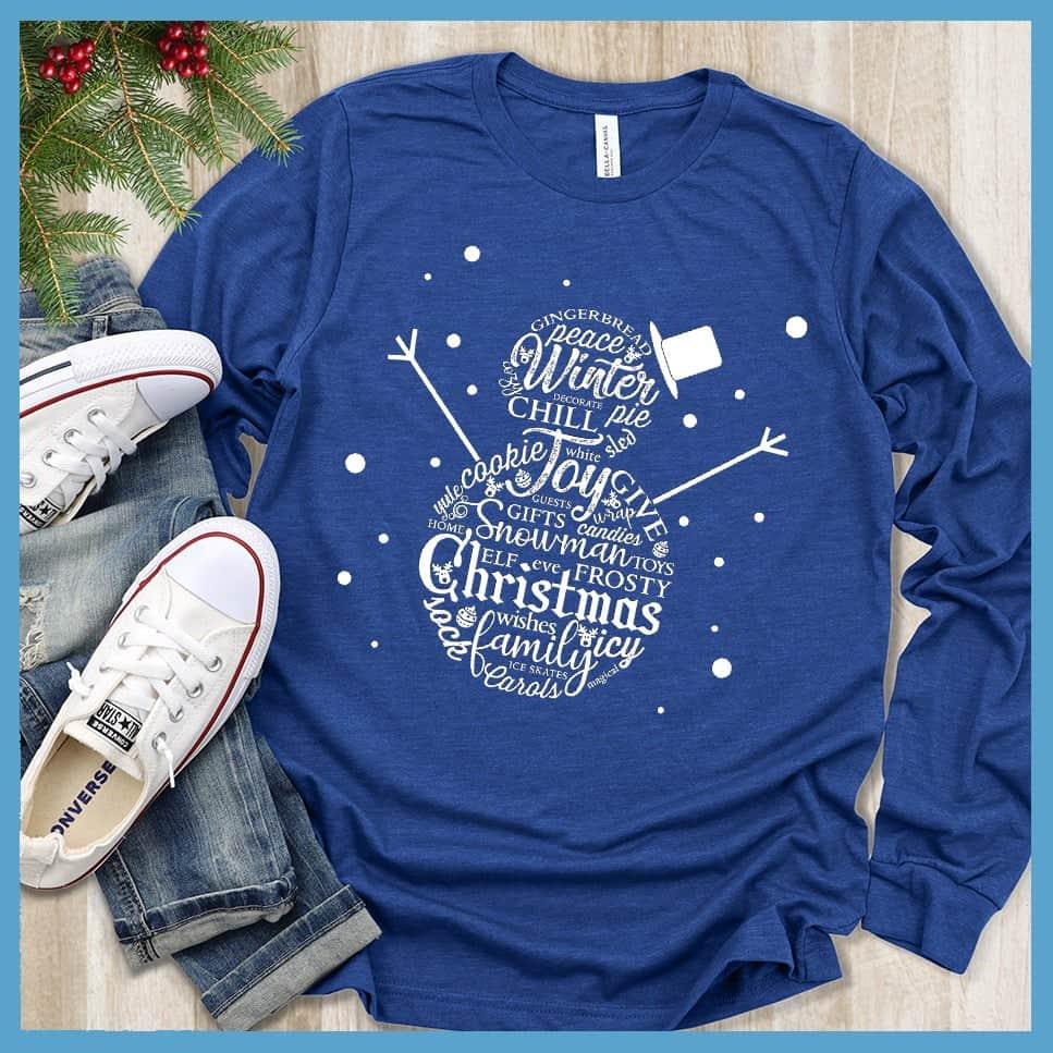 Snowman Christmas Collage Long Sleeves