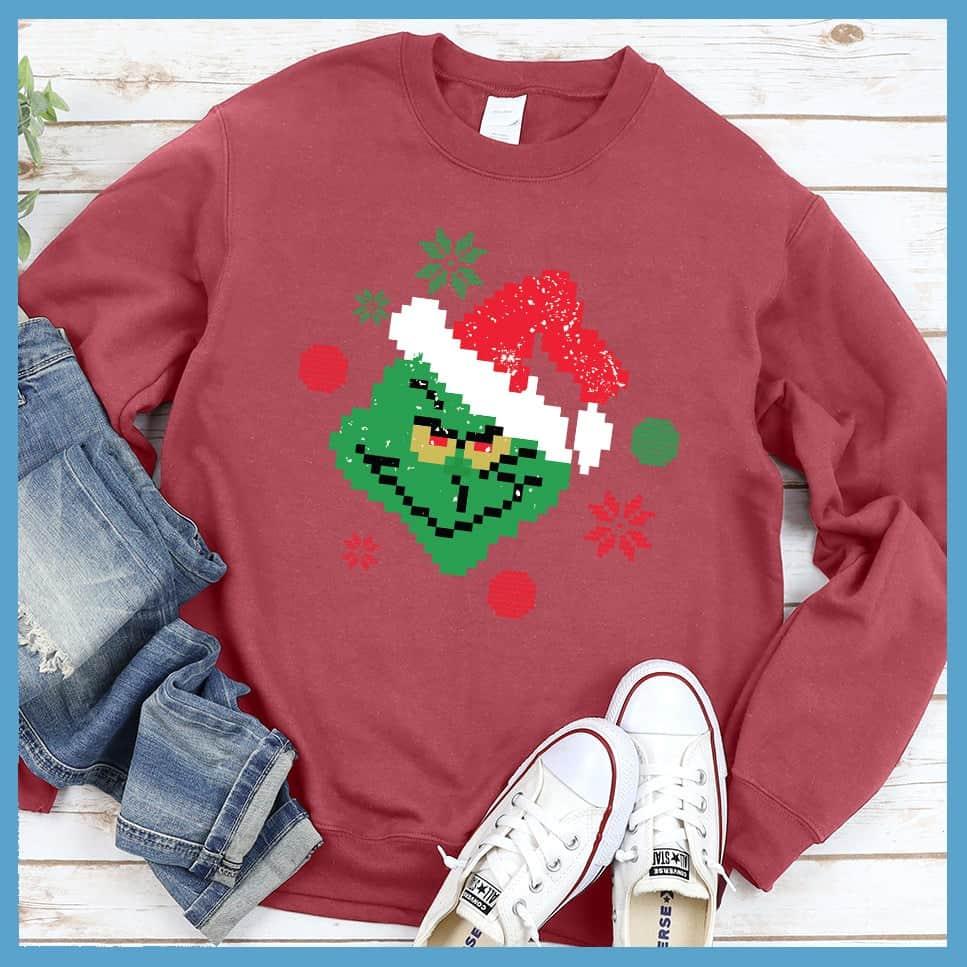 The Grinch Ugly Christmas Colored Print Sweatshirt