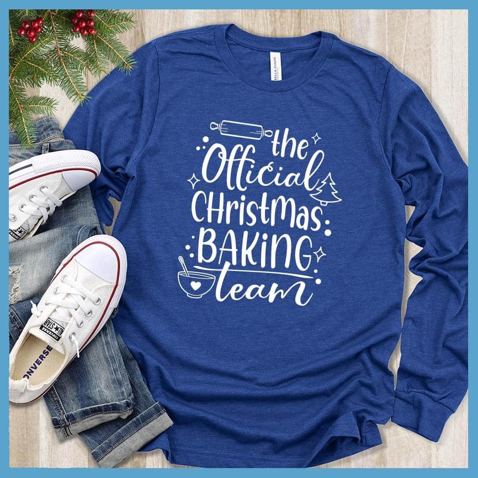 The Official Christmas Baking Team Long Sleeves True Royal - Christmas baking themed long sleeve t-shirt with festive design