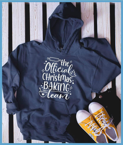 The Official Christmas Baking Team Hoodie Classic Navy - Festive hoodie with Christmas baking theme design, perfect for holiday cooking.