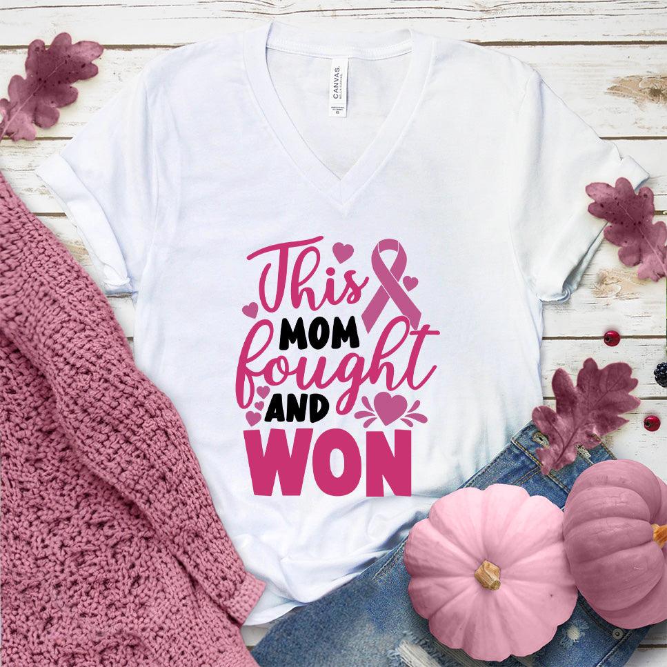This Mom Fought And Won Colored Edition V-Neck - Brooke & Belle