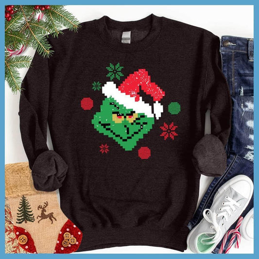 The Grinch Ugly Christmas Colored Print Sweatshirt - Brooke & Belle