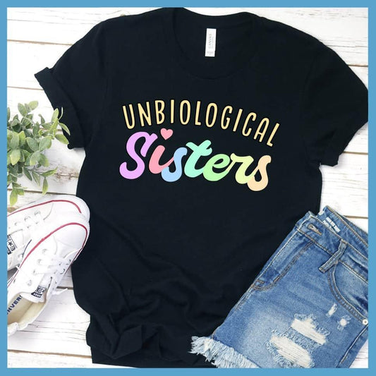 Unbiological Sisters Colored Print T-Shirt