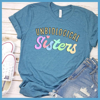 Unbiological Sisters Colored Print T-Shirt - Brooke & Belle