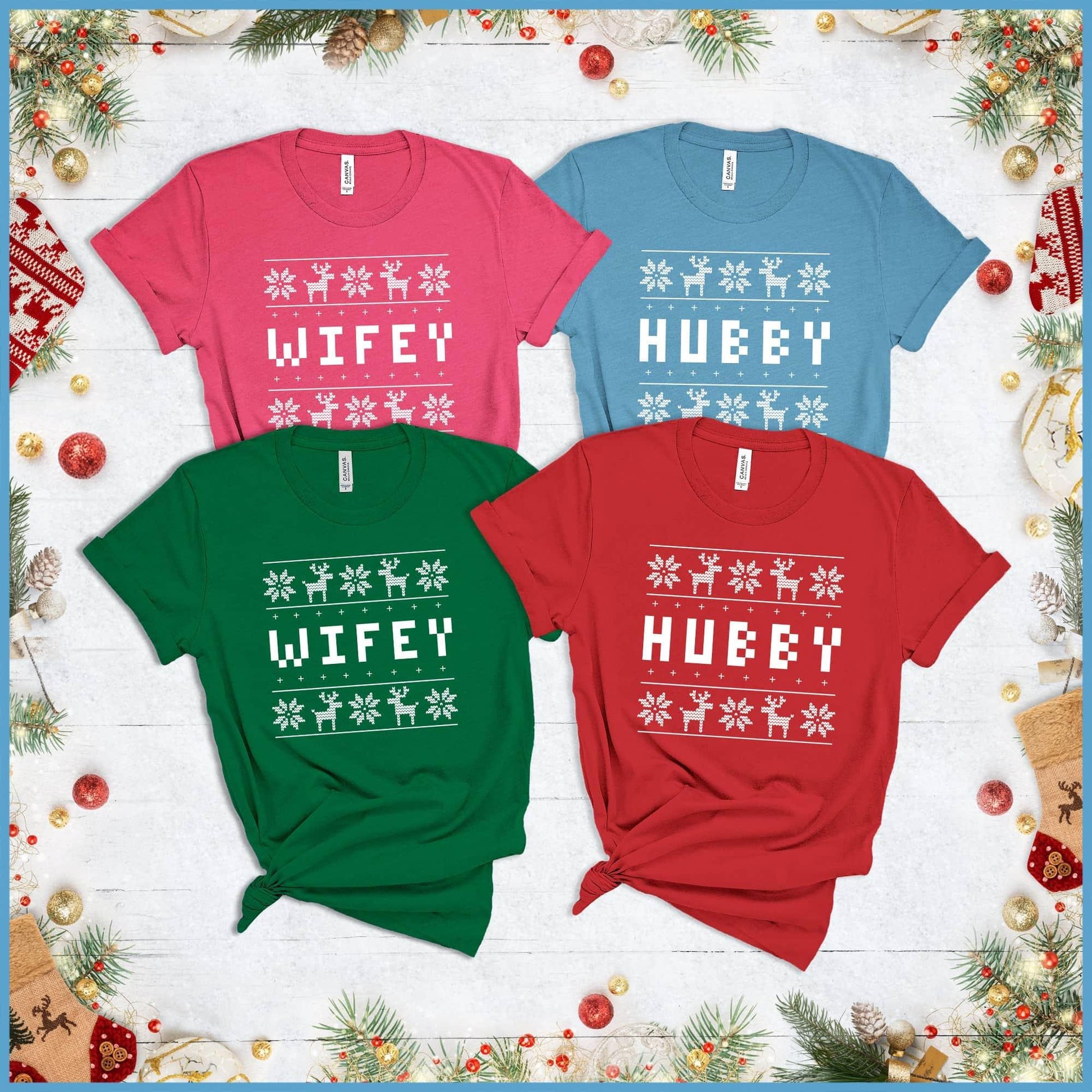 Hubby Christmas Couple T-Shirt - Brooke & Belle