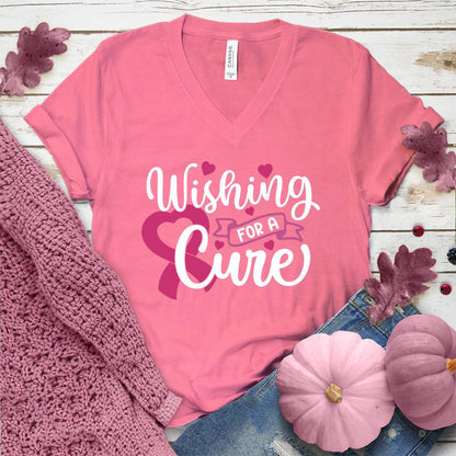Wishing For A Cure Colored Edition V-Neck - Brooke & Belle