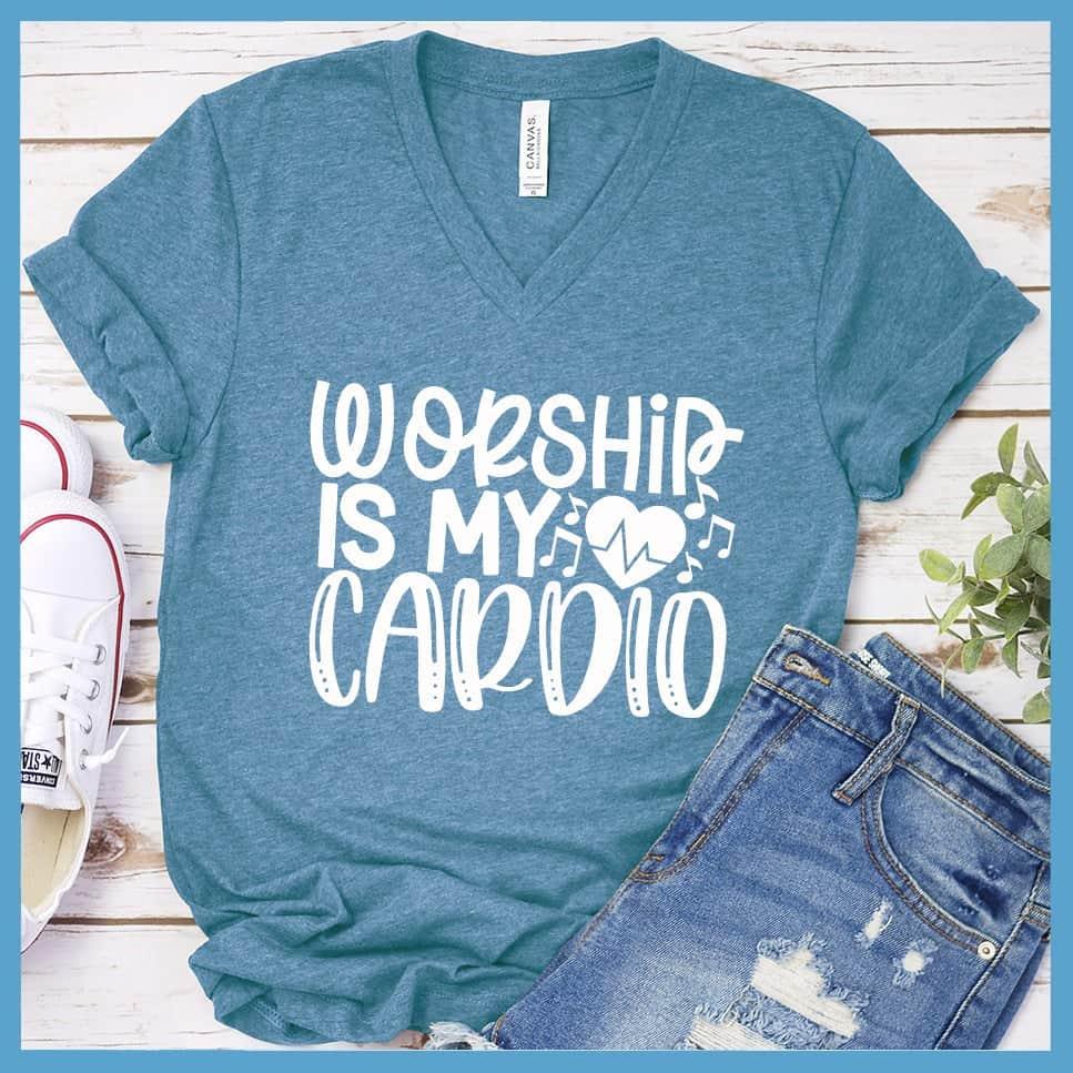 Worship Is My Cardio V-neck - Brooke & Belle