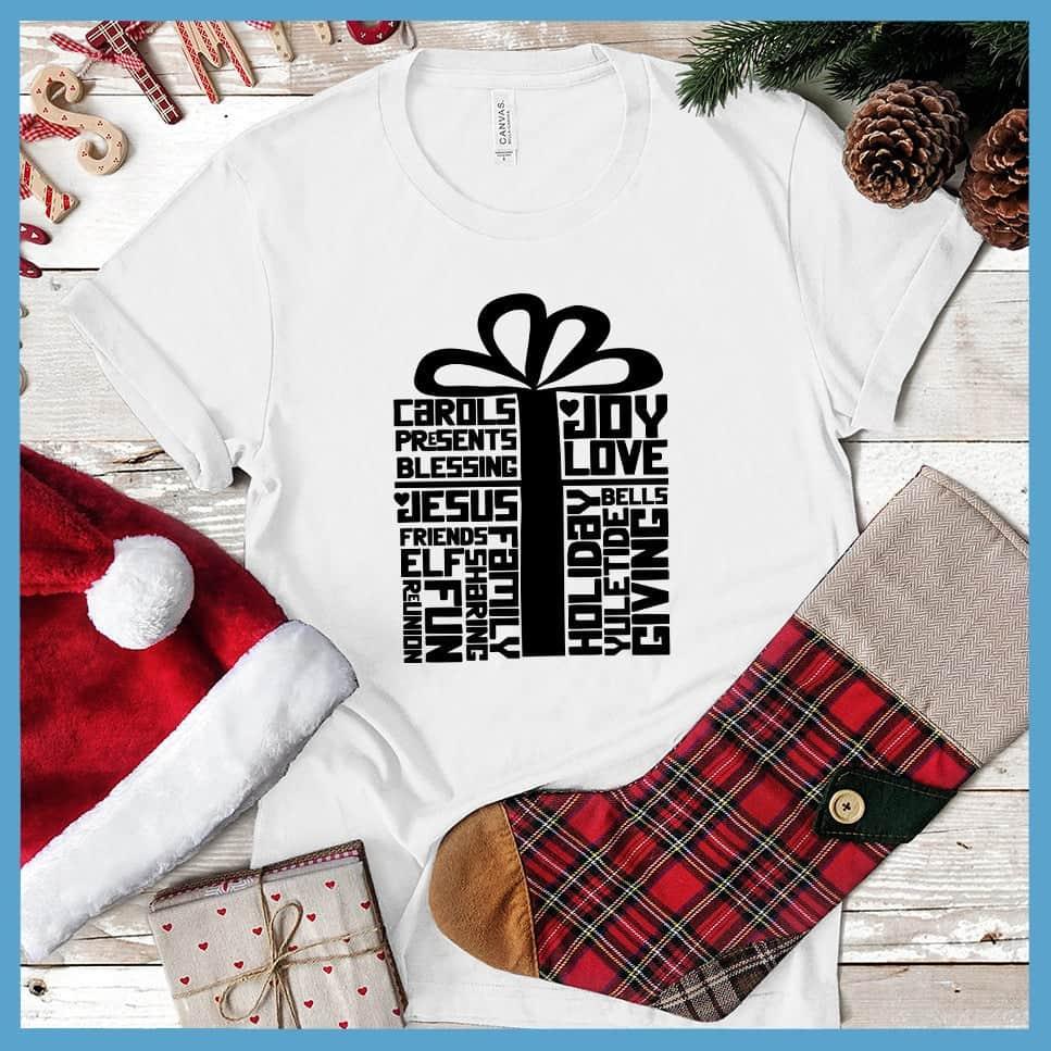 Wrapped Gift Christmas Collage T-Shirt - Brooke & Belle