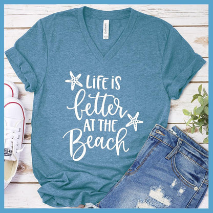 Life Is Better At The Beach V-neck - Brooke & Belle