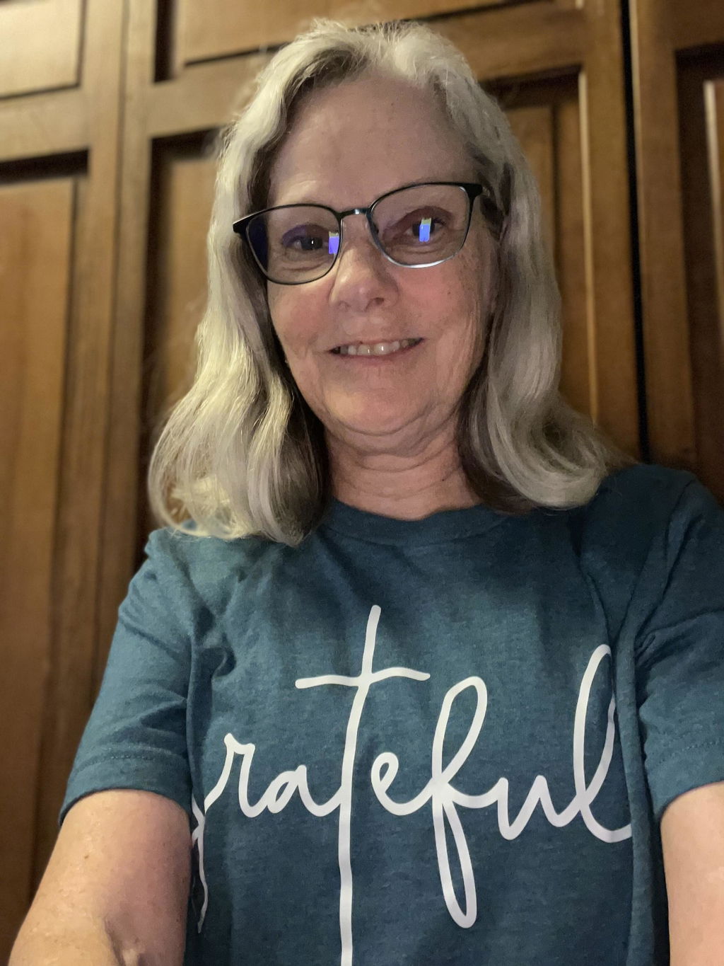 Customer in a Brooke & Belle grandmother shirt